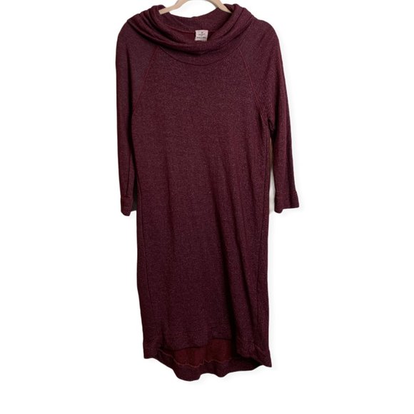 Michael Stars Burgundy Cowl Neck Sweater Dress - Picture 2 of 7